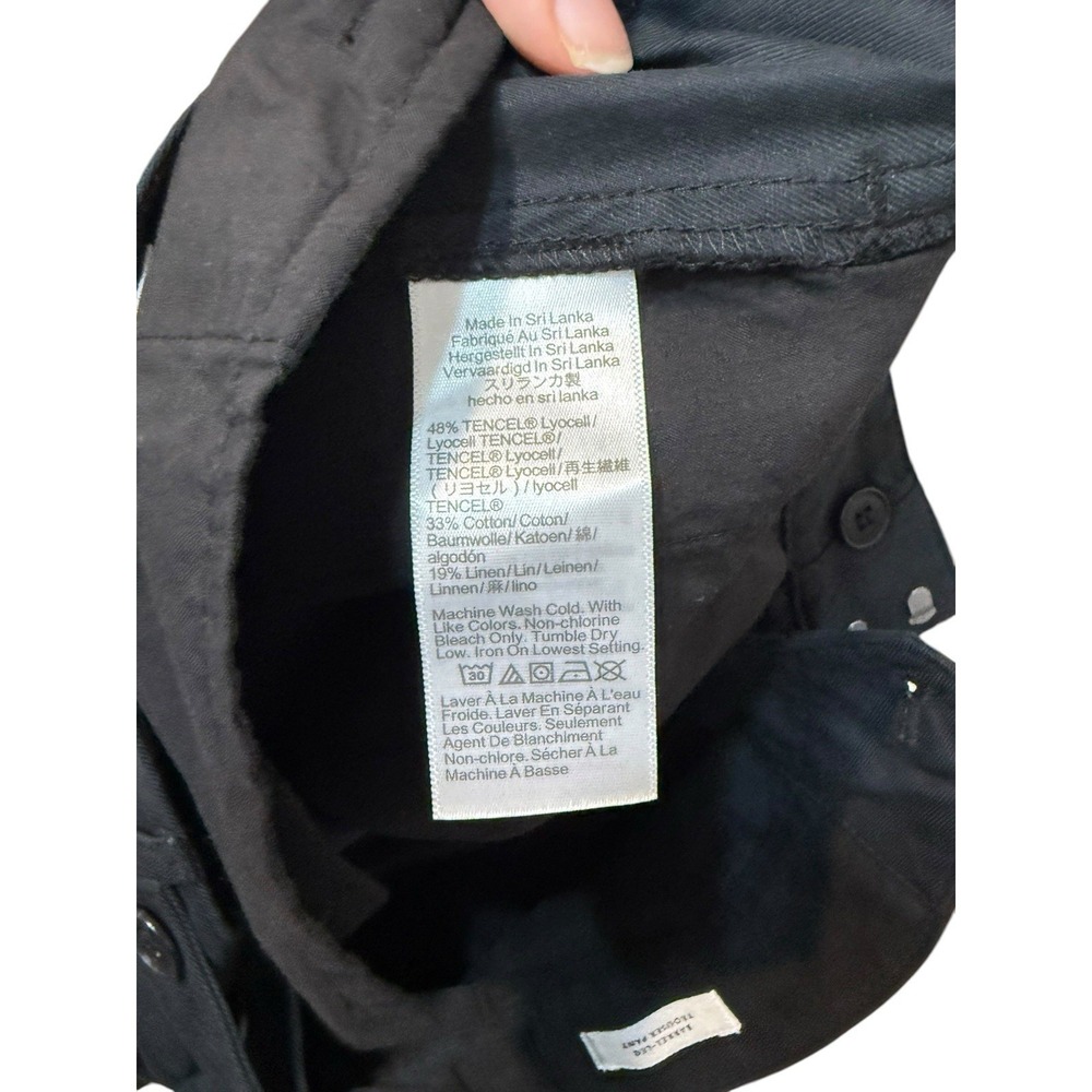 Madewell Washed Black Pleated High Rise Barrel LegTrousers NW171 Womens Size 2 - Picture 6 of 7